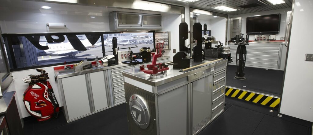 interior of the mobile workshop trailer