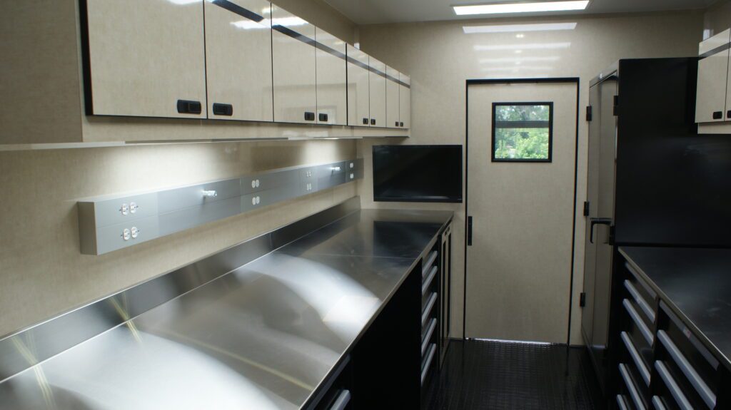 inside of the mobile lab