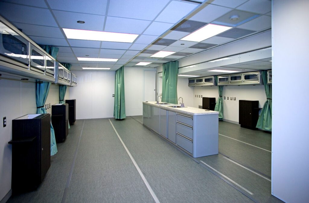 empty room with one counter