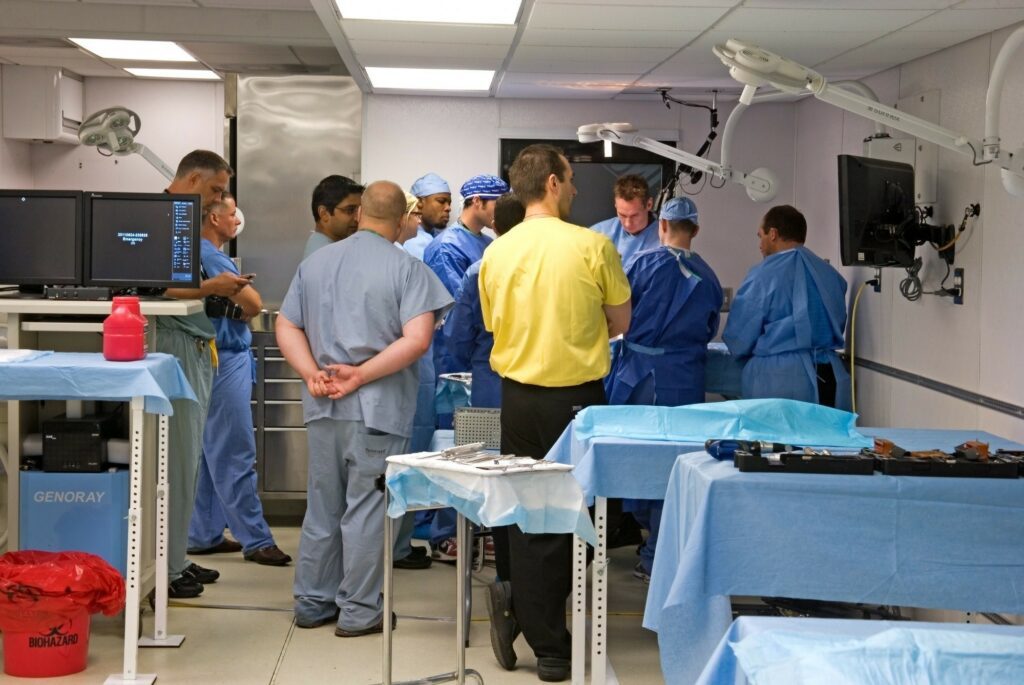 mobile device training inside of the trailer