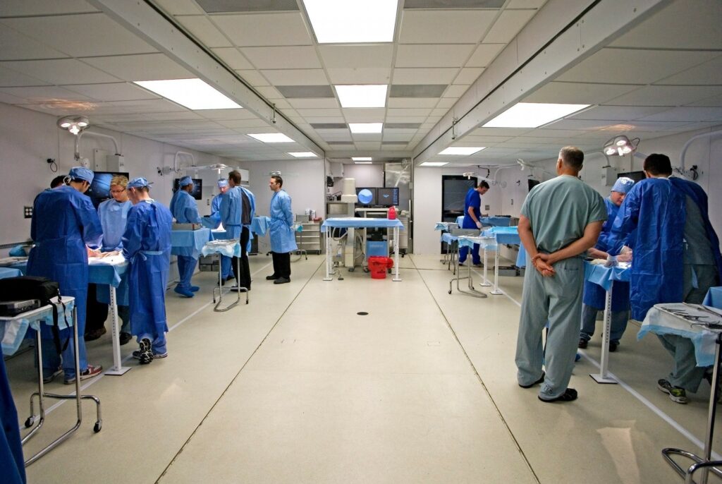 room full of nurses
