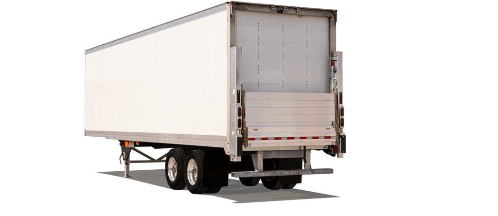 beverage trailer with lift gate up
