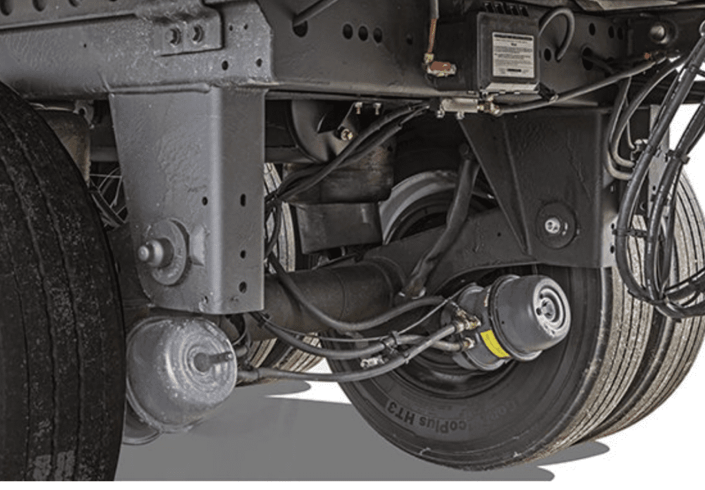 Suspension of trailer wheel